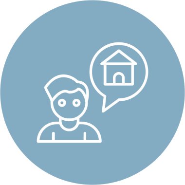 Modern ev simgesinin vektör illüstrasyonu