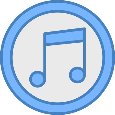 Müzik notası simgesinin vektör illüstrasyonu