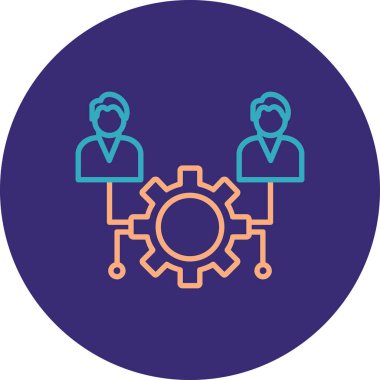 Takım çalışması simgesi vektör illüstrasyonu