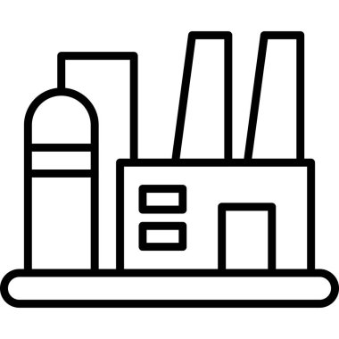 Bina. Web simgesi basit illüstrasyon