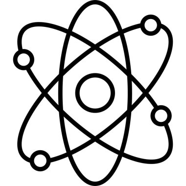 Atom bilimi simgesi ana hatlar biçiminde