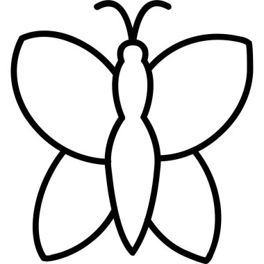 Kelebek simgesi vektör illüstrasyonu