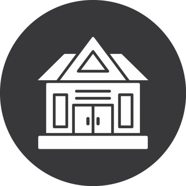 ev inşa vektör çizgisi simgesi, dış hat, ev, bina