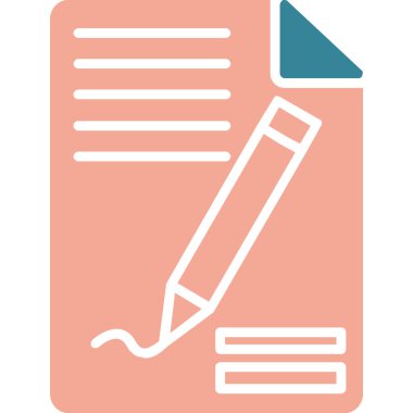 Belgeli bir kalemin vektör illüstrasyonu