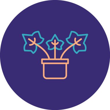 Bir pot simgesinin vektör illüstrasyonu