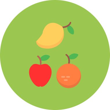 meyve ikonu vektör illüstrasyonu. elma ve elma
