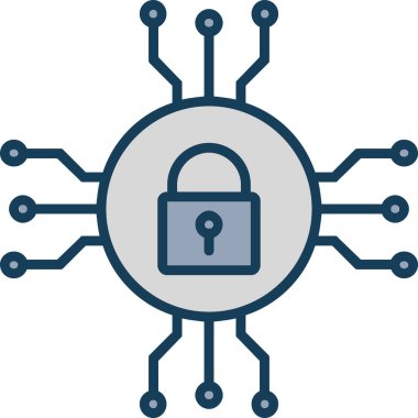 Güvenlik. Web simgesi basit illüstrasyon