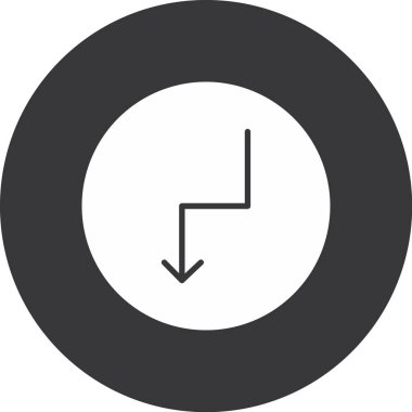 Web için zaman vektör simgesi modern basit tasarım çizimi