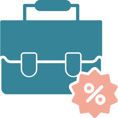 Düz stil indirimli yüzde indirim simgesi