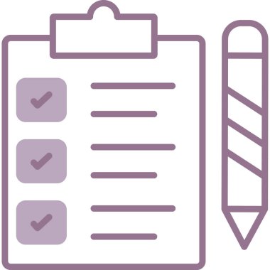 Kontrol listesi simgesi vektör illüstrasyonu