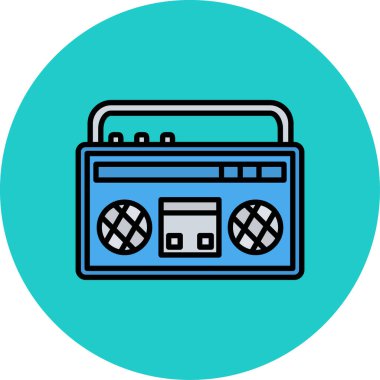 radyo vektör illüstrasyon simgesi