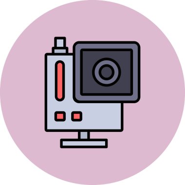 kamera simgesi vektör illüstrasyonu