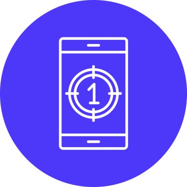 Cep telefonu. Web simgesi basit illüstrasyon