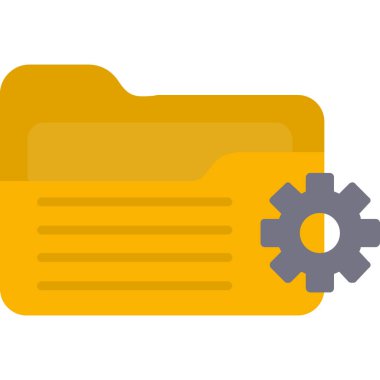 dişli belge ve dosya ikon vektör illüstrasyon tasarımı