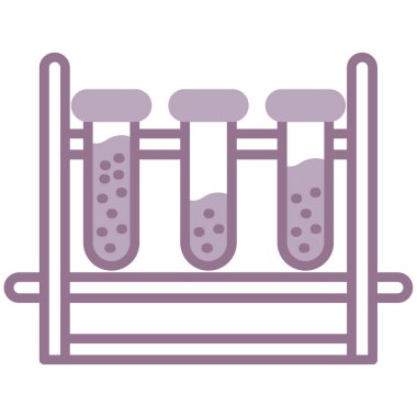 Laboratuvar test tüpleri simgesi. vektör çizimi tasarımı