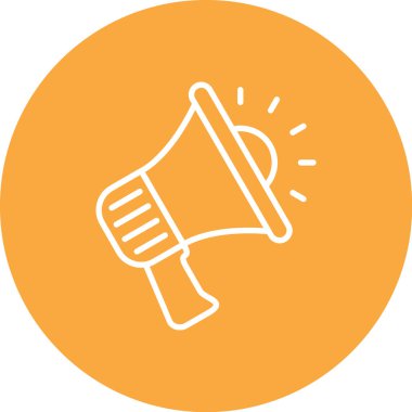 Konuşmacı. Web simgesi basit illüstrasyon