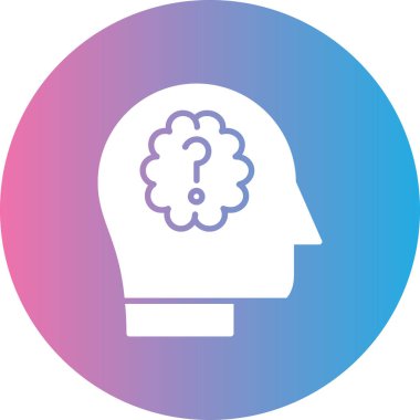 Beyin. Web simgesi basit illüstrasyon