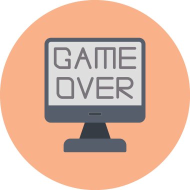 bilgisayar oyunu vektör simgesi modern basit vektör çizimi