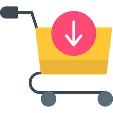 Alışveriş simgesi, vektör illüstrasyonu