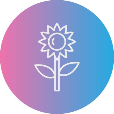 Çiçek. Web simgesi basit tasarım