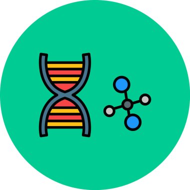 DNA molekülü vektör simgesi