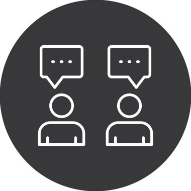 Sohbet simgesinin vektör illüstrasyonu