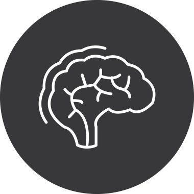 beyin ikonu vektör illüstrasyonu