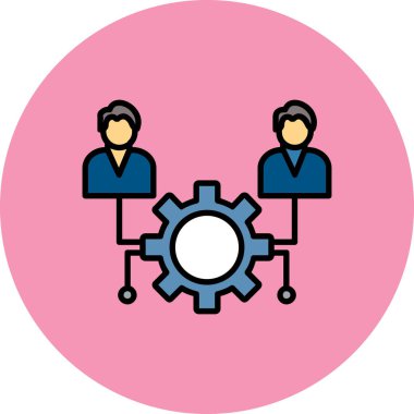 Ekip çalışması simge vektör çizim