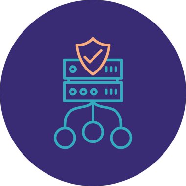 Bir robot simgesinin vektör illüstrasyonu