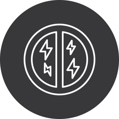 Elektrik dolgu simgesinin vektör illüstrasyonu