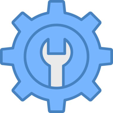 dişli dişli simgesi doldurulmuş dış hat biçiminde ayarlanıyor