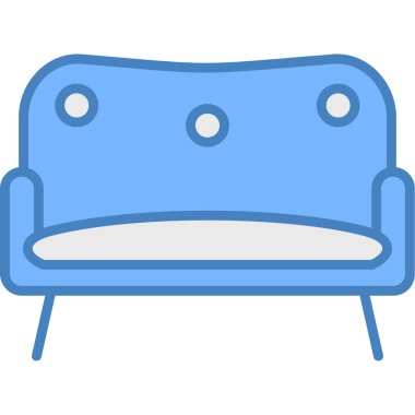 Kanepe. Web simgesi basit illüstrasyon