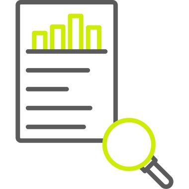 Veri analiz simgesi, vektör illüstrasyonu