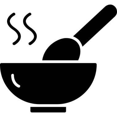 yemek pişirme tavası simgesi taslak biçiminde