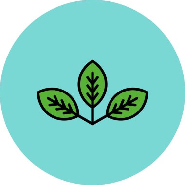 Bir bitki simgesinin vektör illüstrasyonu