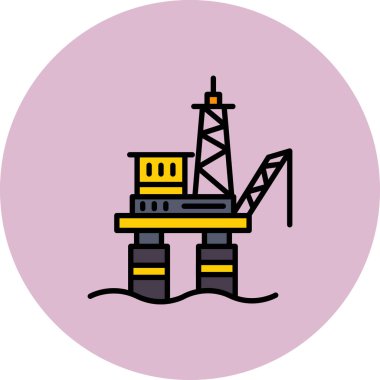 Bir vinç simgesinin vektör illüstrasyonu