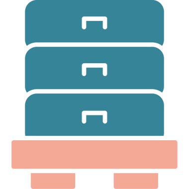 Depo. Web simgesi vektör illüstrasyonu