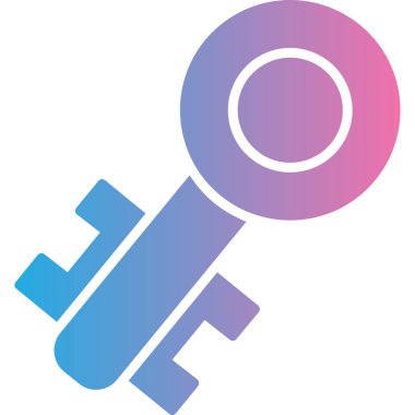 Anahtar simgesi vektör illüstrasyonu