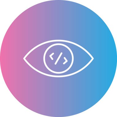 Göz. Web simgesi basit illüstrasyon