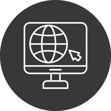 Web simgesi vektör illüstrasyonu