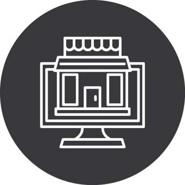 Modern yapı simgesinin vektör illüstrasyonu