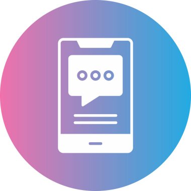 Cep telefonu. Web simgesi basit illüstrasyon