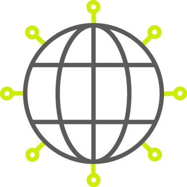 dünya simgesi, vektör illüstrasyonu.