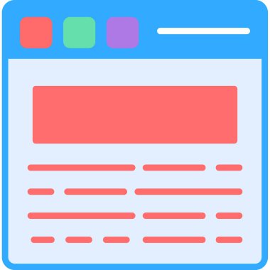 tarayıcı web simgesi, vektör illüstrasyonu