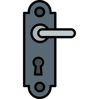 Kilit. Web simgesi basit illüstrasyon