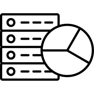veritabanı. Web simgesi basit illüstrasyon
