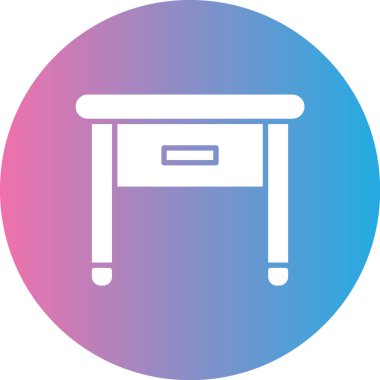 Masa. Web simgesi basit illüstrasyon