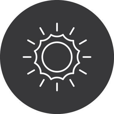 Güneş Simgesi Vektör illüstrasyonu