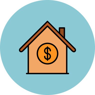 Ev. Web simgesi basit illüstrasyon