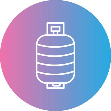 Gaz tankı simgesinin vektör illüstrasyonu